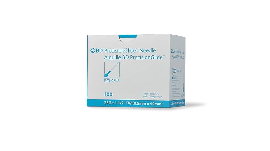 a♡ BD PrecisionGlide 25 G x 1-1/2 Hypodermic Needles - 305127