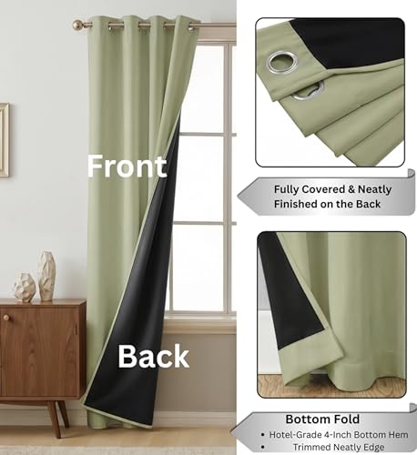 Image of Galaxy Home Decor Polyester Solid Curtain, Long Door - 9 Feet, Olive Green, Pack of 1