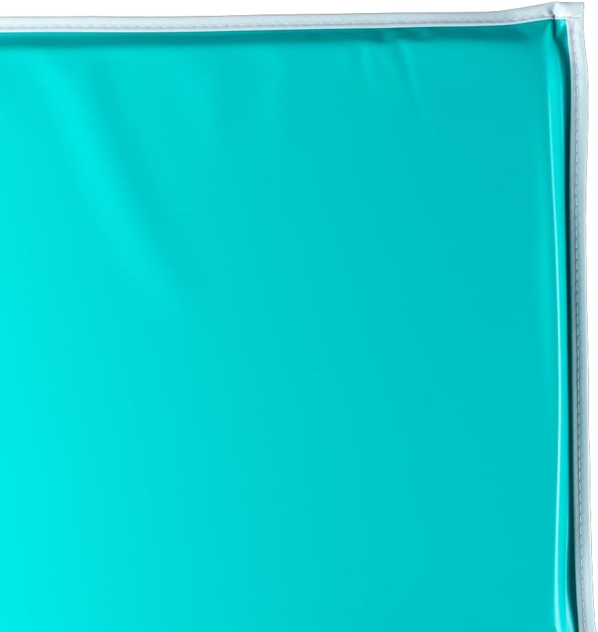KinderMat CASE Pack of 6 Jr. Daydreamer, 2 inches Thick, 4-Section Rest Mat, 44" x 19" x 2", Blue/Teal, 100% Made in USA (CASE of 6: 500225 2" Jr. Daydreamer with Binding)