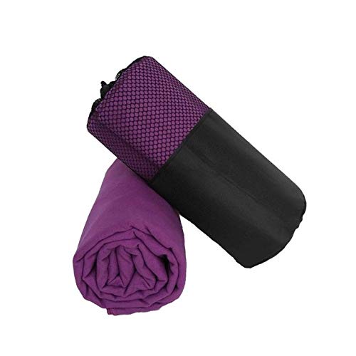 Preisvergleich Produktbild Sporttuch Strandtuch Mikrofasergewebe Netzbeutel Schnelltrocknende Reisedecke Schwimmen Camping Yoga Matte Weihnachten-Purple1-90cm 180cm