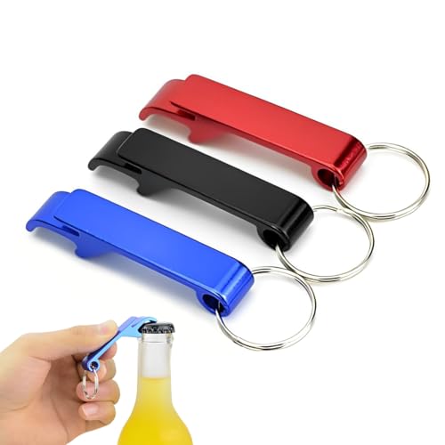 WeddHuis 3 pezzi apribottiglie portachiavi, portabottiglie tascabile per chiave birra soda bevanda, gadget personalizzati