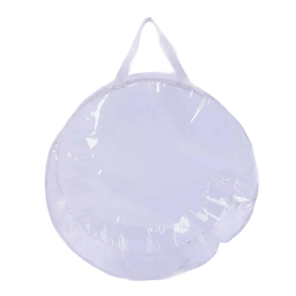 CTRLZS Round Dustproof Bag for Wreaths Storage Containers with Double Zipper and Reinforced Handle Large Capacity Folding Tool