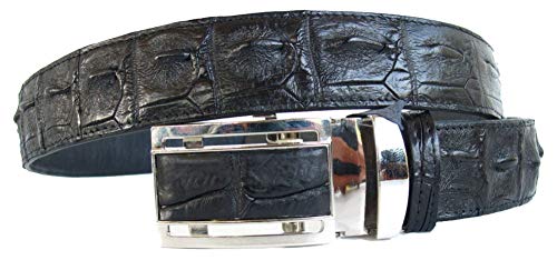 Genuine Real Backbone Crocodile Skin Leather Men's Black Belt 48