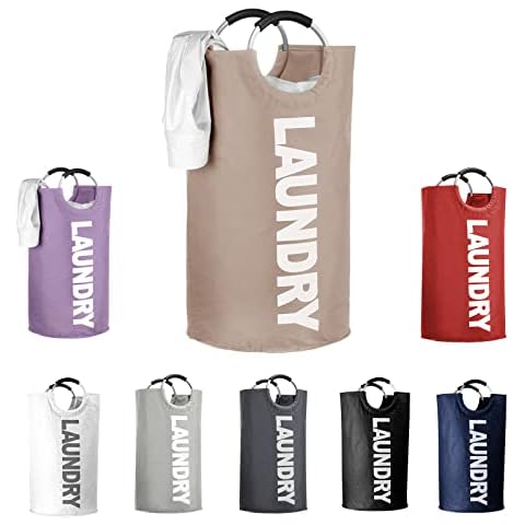 IHOMAGIC 115L Extra Groß Wäschekörbe Faltbare Wäschesammler Wäschesortierer Cover