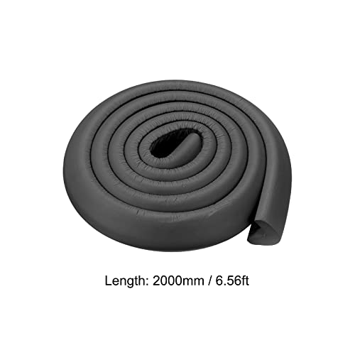 Image of uxcell Corner Guards Edge Protectors 6.56ft(2M), Foam Safety Bumper L Shape for Furniture Corner Table Edge Guard, Black