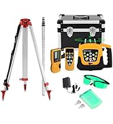 Iglobalbuy Self Leveling Rotary Laser Level System 500M Range Kit with Surveying Tripod + Aluminu...