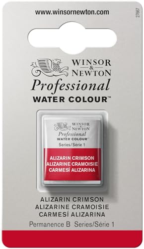 Image of Winsor & Newton Professional Water Color with Half Pan, Alizarin Crimson