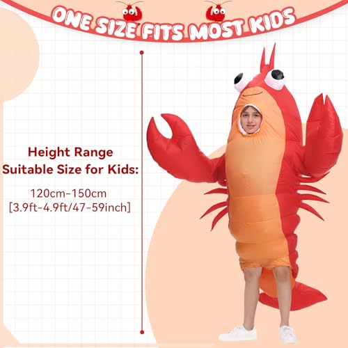 Disfraz inflable de langosta para niños miniatura 2