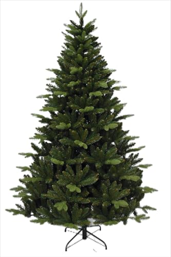 Solagua Árbol de Navidad Artificial Automontable Abeto Extra Relleno de Doble Hojas Combinadas 150-210cm Abies C/Soporte Metálico (Verde, 180cm)