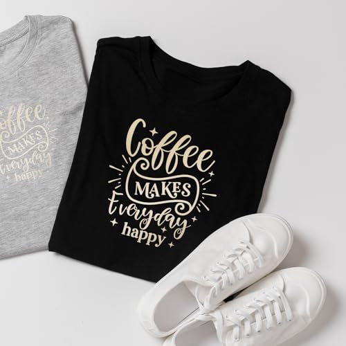 GIRAFVINYL Vinil de Transferência de Calor Champagne Gold - 12'' X5 Pés Champagne Gold Htv Champag