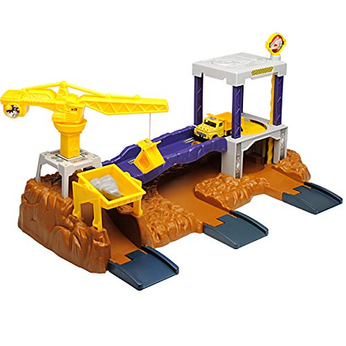 Motormax Baustelle mit Fahrzeug und Zubehör mit vielen Funktionen 1/64 – Bild 5