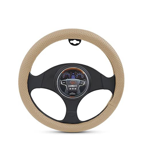 Image of CARMATE Car Steering Cover Super Grip 118 Compatible with Cruze - Medium Beige