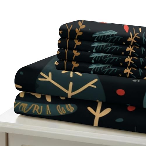 Linge de lit zippé en microfibre douce avec motif Noël 3D garçon