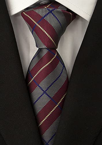 Image of Men's Necktie Classic Silk Tie Woven Jacquard Neck Ties 9 PCS