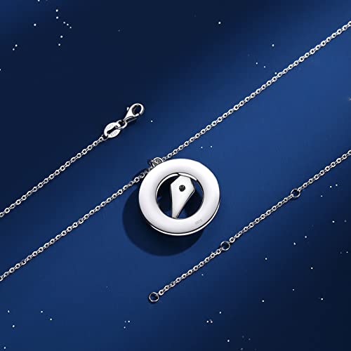 FANCIME Sterling Silver Compass Birthstone Necklaces Fine Jewelry Anniversary Birthday Gifts for Women Her Wife Girlfriend3