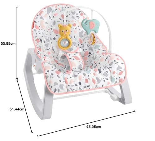 Fisher Price Cadeirinha Descanso Relaxante Rosa, Cadeira para bebê em Estágio de desenvolvimento, co