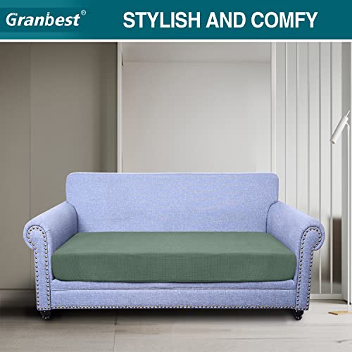 Granbest Premium Water-Repellent Sofa Seat Cushion Covers High Stretch Jacquard Fabric Couch Seat Slipcover Protector for 2 seater sofa (2 seater - Image 2