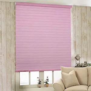 ZEBRA BLINDS Polyester Curtain for Windows or Outdoor Decor (Pink, Width: 180 cm/71 Inches X Height: 200 cm/79 Inches)