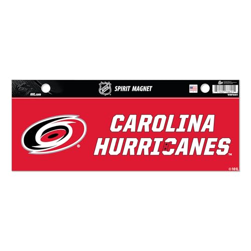 Rico Industries NHL Hockey Carolina Hurricanes 4 x 10 Team Spirit Magnet - Car, Home Décor - Refridgerator, Office, Kitchen