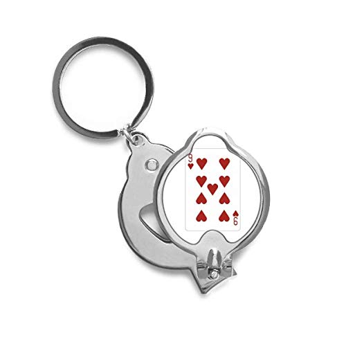 Jeu de cartes Coeur 9 coupe-ongles DIYthinker en acier robuste