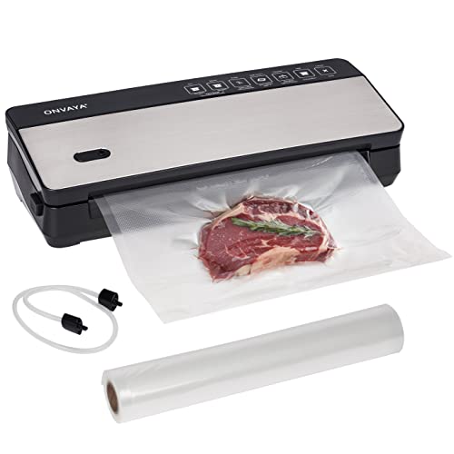 ONVAYA® Vakuumierer | Folienschweißgerät | Vakuumiergerät für trockene und feuchte Lebensmittel | Folienschweißer mit…