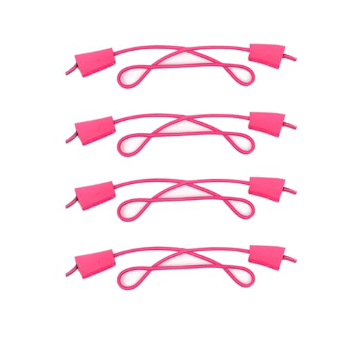 Horsdo 2-Pair Shoelaces Strings Replacement Laces for Hey Dude Shoes (Rose red)