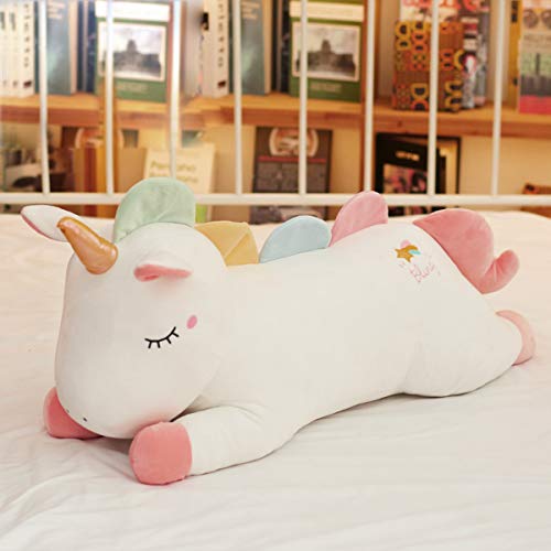 Arelux 24" Cute White Giant Stuffed Unicorn Plush:soft Animal Hugging Pillow Stuffed Animal, Big Body Squishy Plushie,Large Gifts For Kids, Kawaii Toy For Girls Room Decor #TOP6