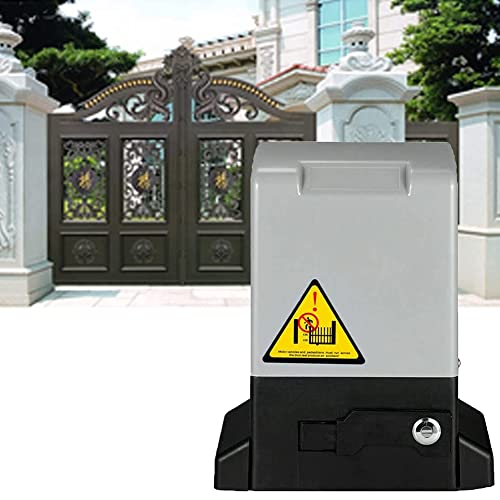 HYQNG Electric Rolling Driveway Slide Gate Motor, Automatic Sliding Gate Opener with 2 Remote Controls, Complete Gate Operator Hardware Security System Kit,750w, 1200kgdoor