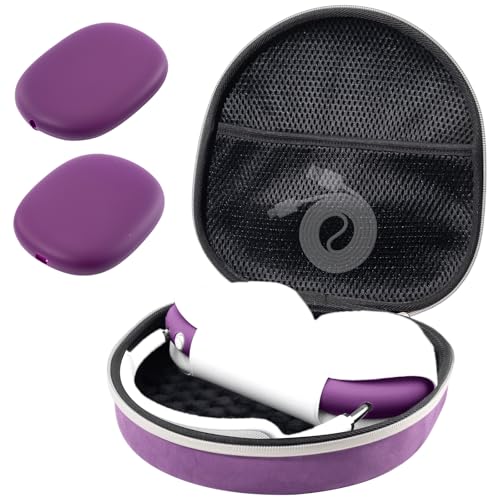 ProCase Hard Case for Apple AirPods Max, Travel Protective Carrying Case with Silicone Ear Cushion Covers, Shockproof EVA Shell with Soft Lining & Acc