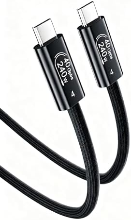 USB C Cable 3.3ft, USB 4 Cable for Thunderbolt 4 Cable, 240W, USB-C to USB C Cable, 40Gbps, 8K HD Display, compatible with Thunderbolt 4/3 Compatible, iPhone 17/16/15, MacBook, Hub, Docking and More