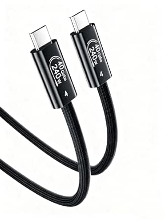 USB C Cable 3.3ft, USB 4 Cable for Thunderbolt 4 Cable, 240W, USB-C to USB C Cable, 40Gbps, 8K HD Display, compatible with Thunderbolt 4/3 Compatible, iPhone 17/16/15, MacBook, Hub, Docking and More