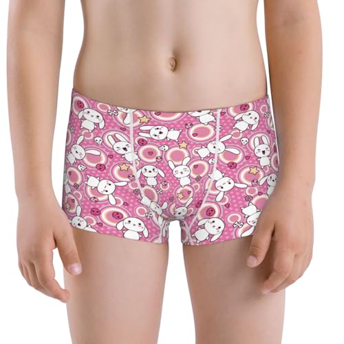 Boys' Cotton Boxer Brief Soft Underwear-Cute Rabbit