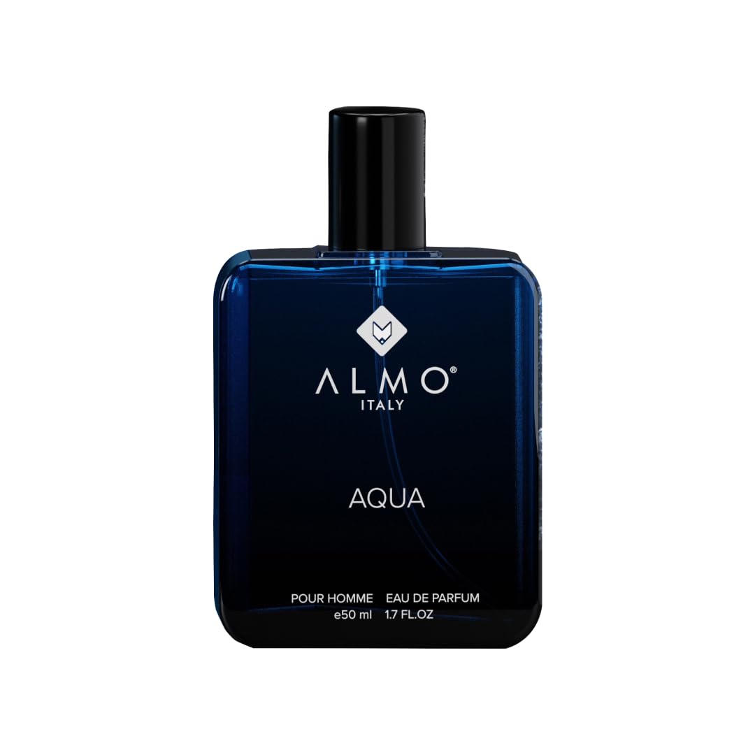 ALMO-Aqua Eau De Parfum | Perfume for Men | 50 ml perfume for men | Fragrance Aqua | Long Lasting | Refreshing Sage and patchouli and Cedar