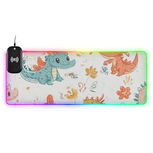 Tapis de souris de jeu lumineux XXL pour éviter les glissements de clavier