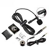 Microfono Green Audio Profesional de Pinza. Mini 3,5mm para Grabar Audio de Voz o Instrumento.(con Funda de Transporte)