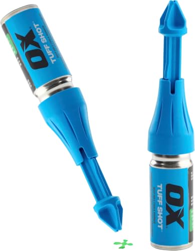 OX Tools 2-Pack Tuff Shot Deep Hole Marker Chalk Powder Shot for Drilling Construction Marking Tool Deep Reach Marker 500 Total Bursts of High-Vis Green Chalk Spray Marking for Carpentry