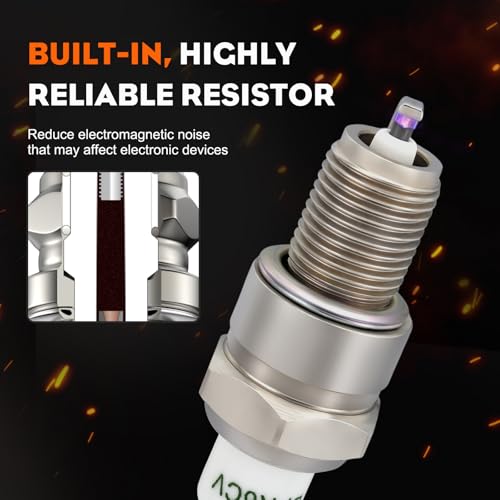 Image of Hipa BPR6ES Spark Plugs Compatible with NGK 7131 Torch F6RTC MTD 951-10292 751-10292 Honda 98079-56846 Engines & Other Small Engines (Pack of 4)