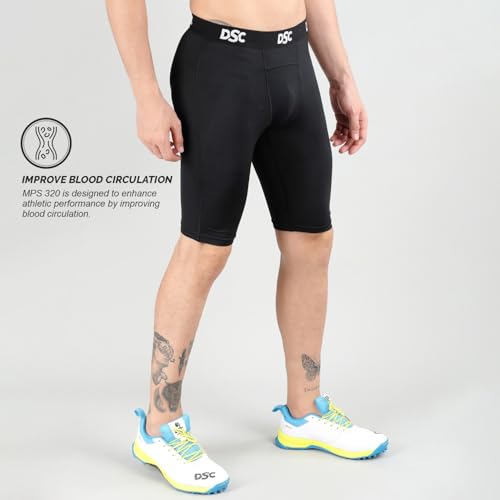 Image of DSC Men's Compression Shorts, Half Tight Athletic Underlayer for Workout, Gym, Sports & Cycling - Breathable Muscle Support