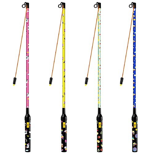 4er LED Laternenstab Elektrisch 50cm für St Martin,Sankt Martin Laterne Kinder Elektrischer Stab für Laternenumzüge,Martinsumzüge,Halloween-Stil 1 Cover