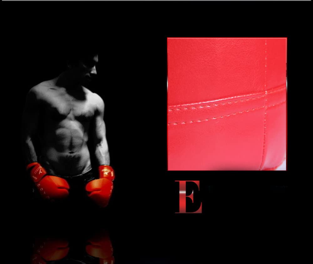 Siqi Sacco da Boxe Vuoto, Sacco da Boxe da soffitto con Catena in Acciaio, Gancio di prolunga, Fibbia di Sicurezza e Bende da Boxe, Sacco di Sabbia Appeso per Allenamento Fitness e palestra-120cm