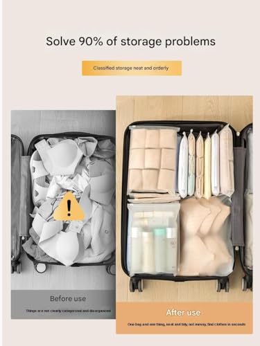 Image of 15Pcs Plastic Packaging Bag, Frosted Zipper Bag for Clothe, Travel Bag For Shoes Cosmetic Jewellery Tolitary School Trip| Zip Lock Bag with Air Vent Hole, Multipurpose Storage Pouch (3 Set)
