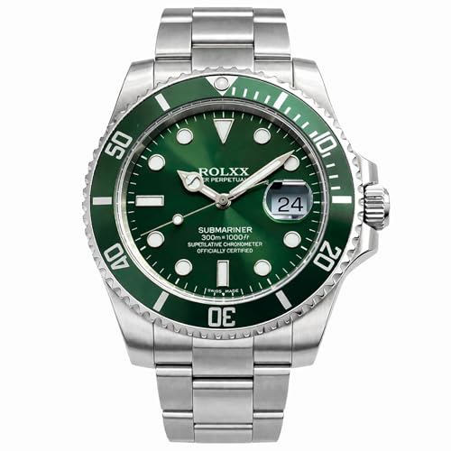 Image of Premium Stainless Steel Submariner Style Watch - Green Dial Edition | 300M Water Resistant Stainless Steel Timepiece
