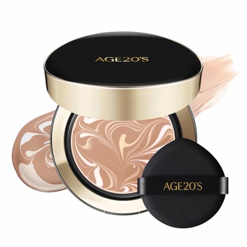 Image of [Vegan] AGE20'S Signature Essence Pact | Pack of 1 | 25N SAND | Korean Cushion Foundation | Cream Foundation, Dewy & Glow Finish, Natural Coverage, SPF 50+
