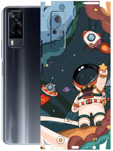 Image of AtOdds - Full Body Back Screen Guard Protector Film - Lamination Wrap Skin Sticker Compatible with VIVO Y31 | Scratchproof Matte Finish (Space)