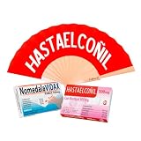 LINFORMAL Pack Regalo Divertido Mujer con Abanico Rojo HastaElCoñil y 2 Pharmacoñas de Broma, HastaElCoñil y NoMeDaLaVidaX, Regalo Original Amiga, Compañera Trabajo, Cumpleaños, Amigo Invisible