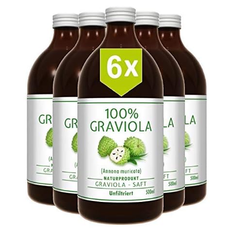 6 x 100% Graviola Frucht-Saft -unfiltriert & vegan Cover