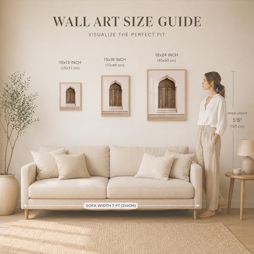 Image of Suneree Islamic Wall Art Set of 3 Framed Paintings for Living Room | Sabr Shukr Quran Quotes Arabic Calligraphy Wall Frames | Minimal Modern Muslim Home Decor Wall Painting (Design 7, 10x13 INCHES)