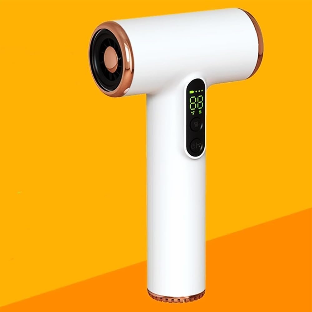 USB-föhn, 15000 mAh oplaadbare draadloze föhn met lithiumbatterij, draagbare reisföhn met warme en koude wind, for buiten/binnen