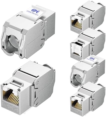 Cable Matters [UL Listed] 10Gbps 6-Pack Shielded Cat6A Keystone Jack