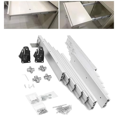 Barra de riel para mesa plegable de cocina oculta KELUNIS 2